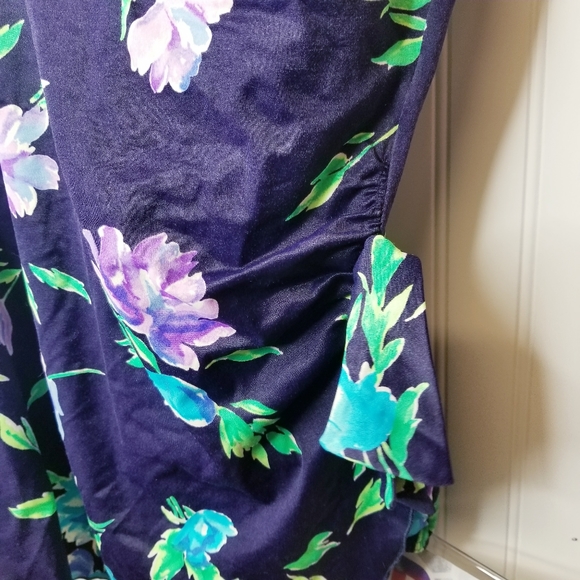 Vintage Floral One Piece Dress Swimsuit Size 18 - Picture 2 of 5